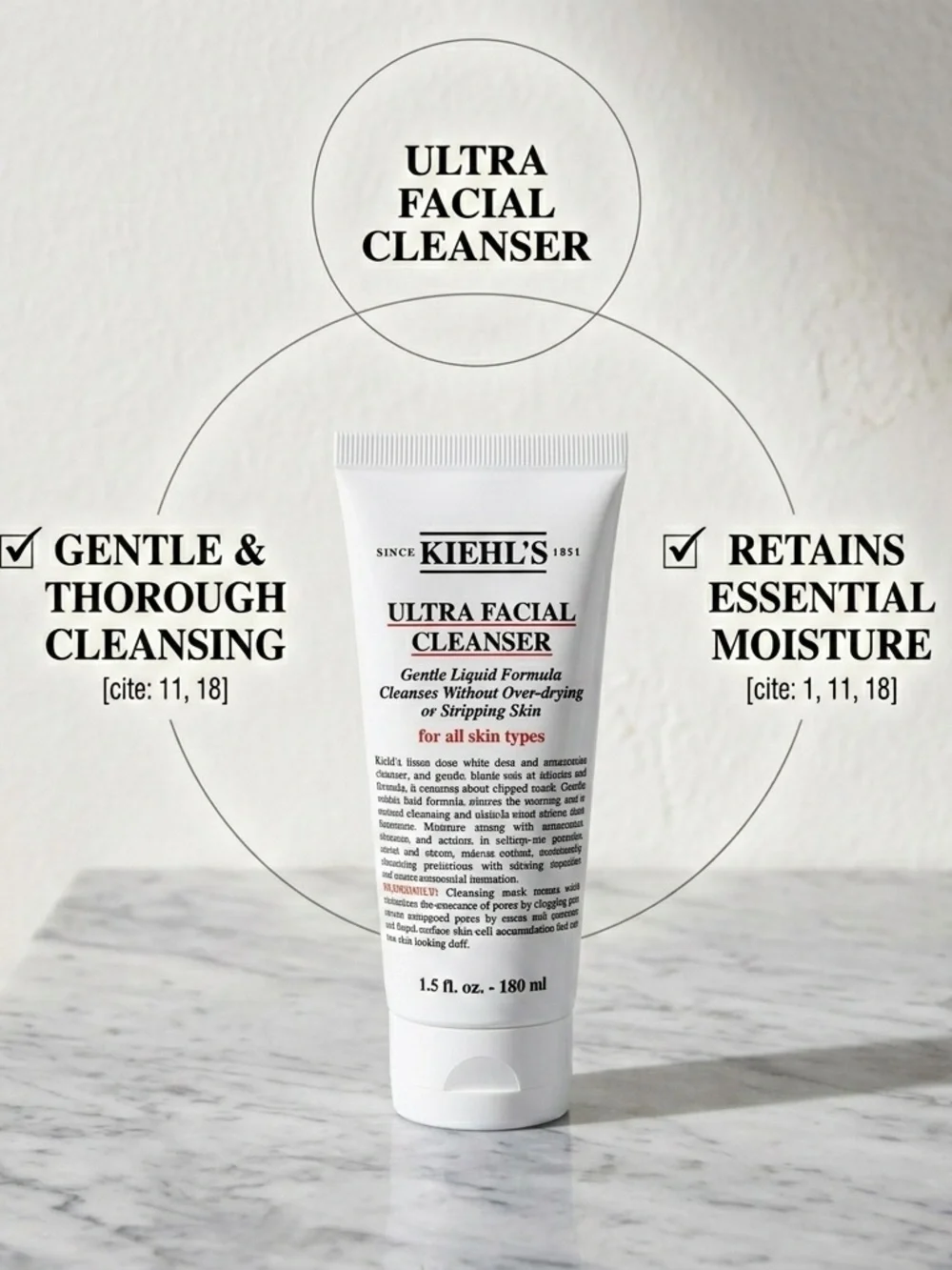 NEW Kiehl’s Ultra Facial Cleanser 2-Pack Bundle (2.5 oz x 2)New Authentic Sealed - Picture 3 of 5